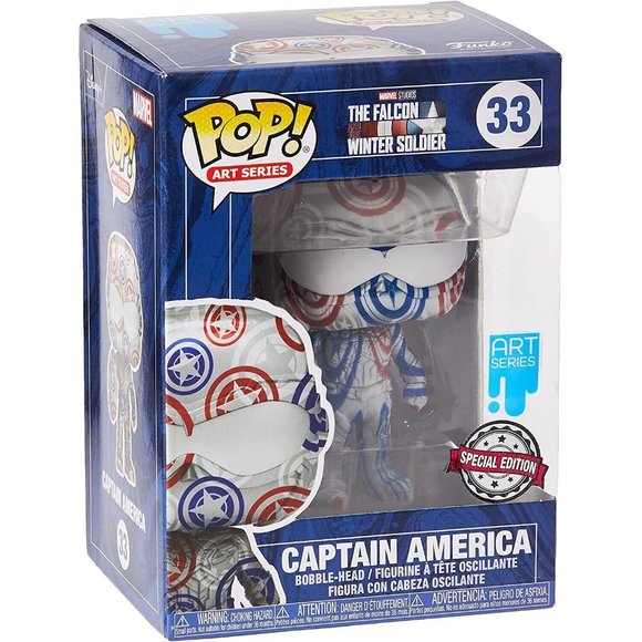 Funko Pop! Marvel: Captain America Art Series Exclusive #33 - Picture 4 of 5